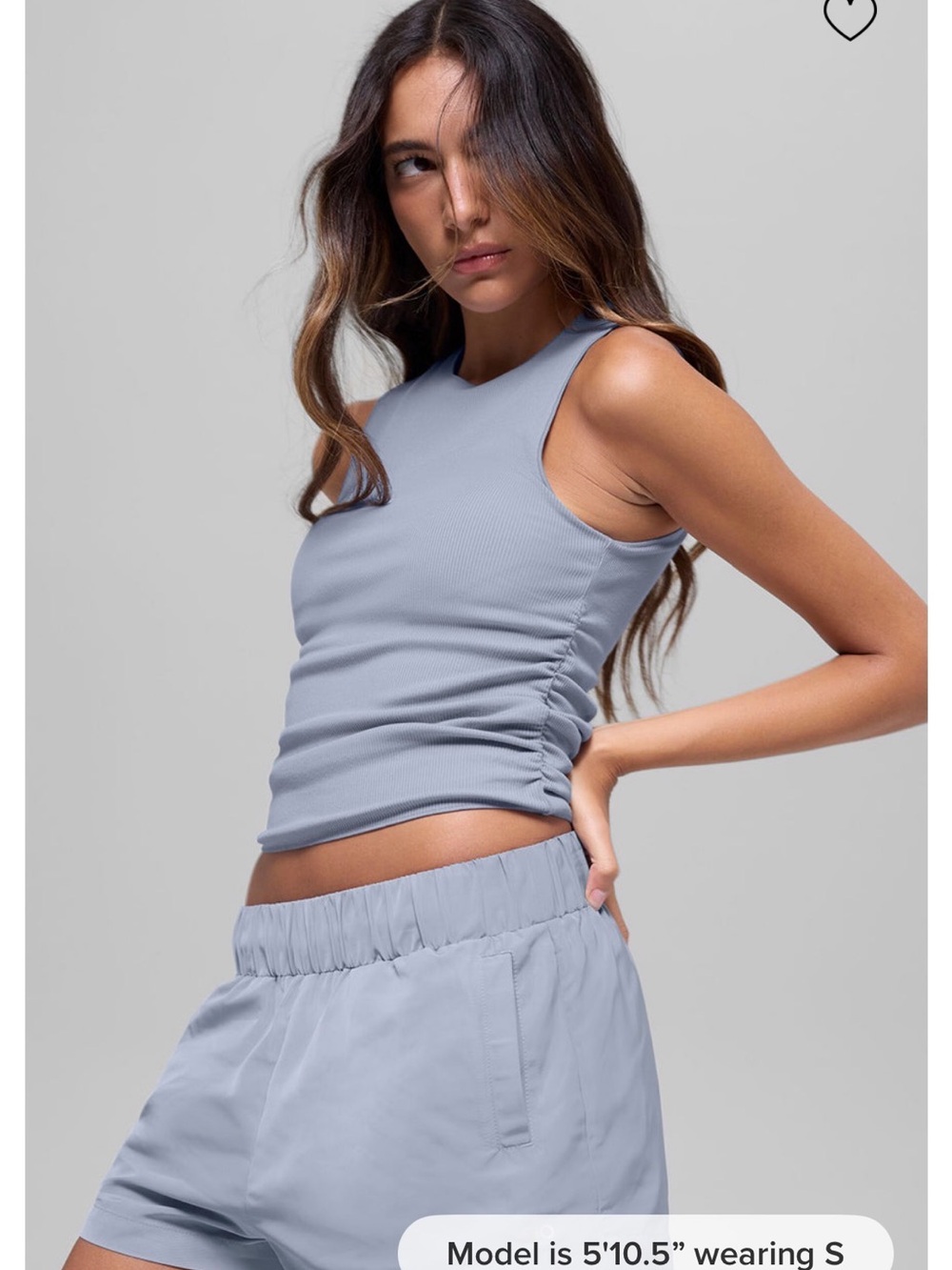 ALO Yoga Ribbed En Pointe Tank Top Winter Frost XS